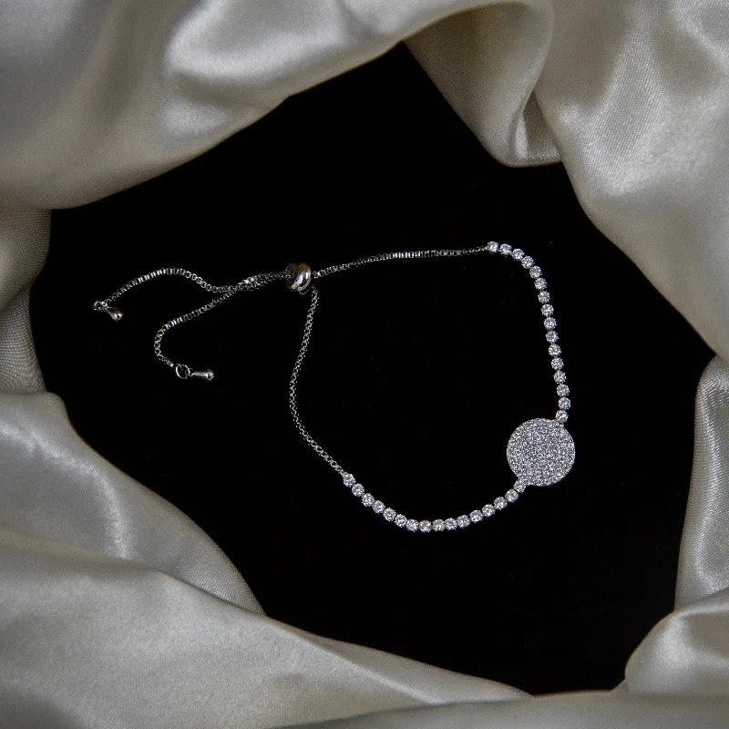 Flash Deals On Fine Jewelry – Shop Before It's Gone Nipura Silver Zirconia Disc Bolo-bracelet Flash Deals On Fine Jewelry – Shop Before It's Gone Nipura Silver Zirconia Disc Bolo-bracelet