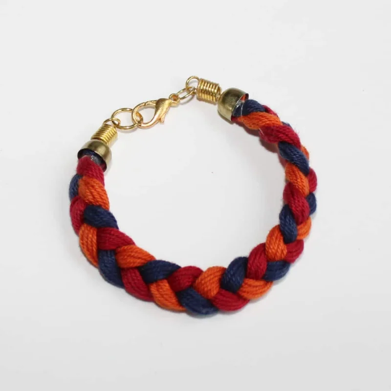 Exclusive Jewelry Sale – Shine For Less Orange and Blue Braided Bracelet