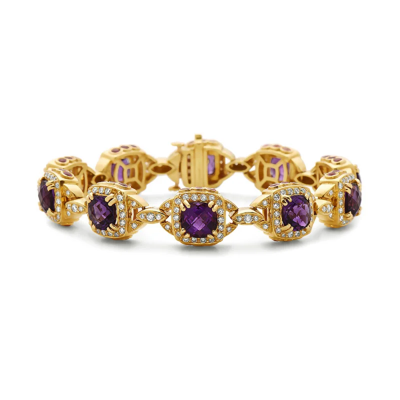 Amethyst and Yellow Gold