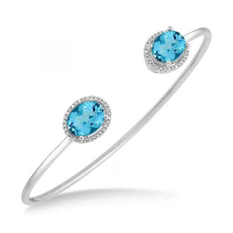 High-End Sparkle, Low-End Prices – Shop Now Sterling Silver Blue Topaz and Diamond Bangle High-End Sparkle, Low-End Prices – Shop Now Sterling Silver Blue Topaz and Diamond Bangle
