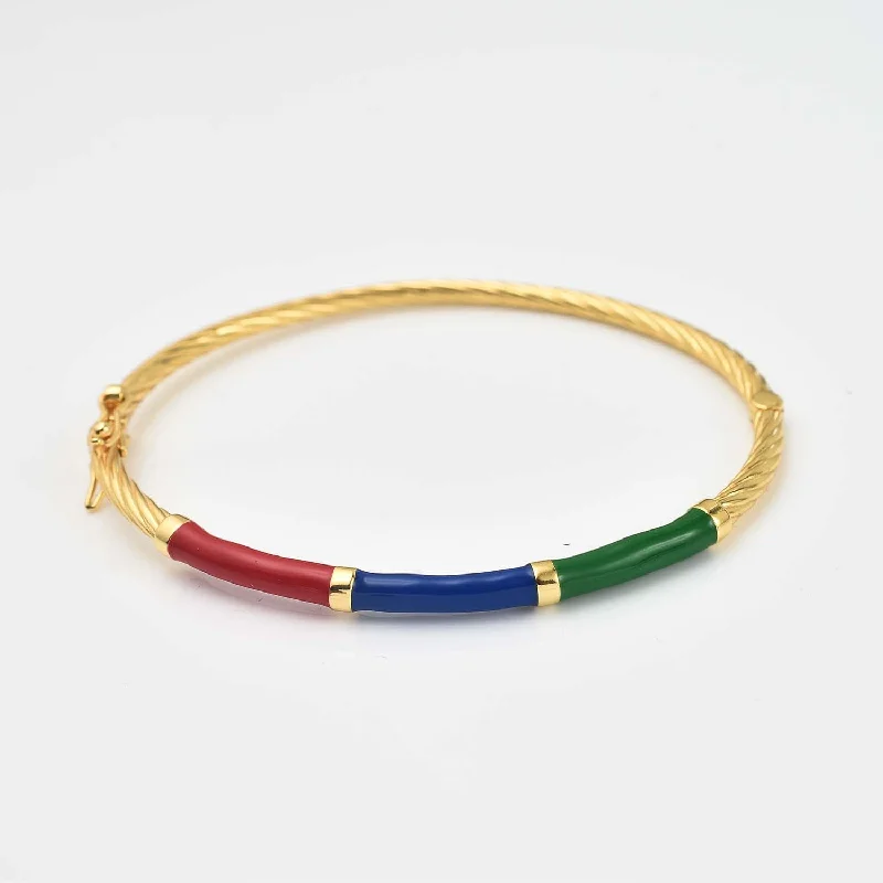 Shop Handcrafted Jewelry At Special Promotional Rates Taffy Enamel Bangle + Taffy Enamel Bamboo Hoop Earrings Shop Handcrafted Jewelry At Special Promotional Rates Taffy Enamel Bangle + Taffy Enamel Bamboo Hoop Earrings