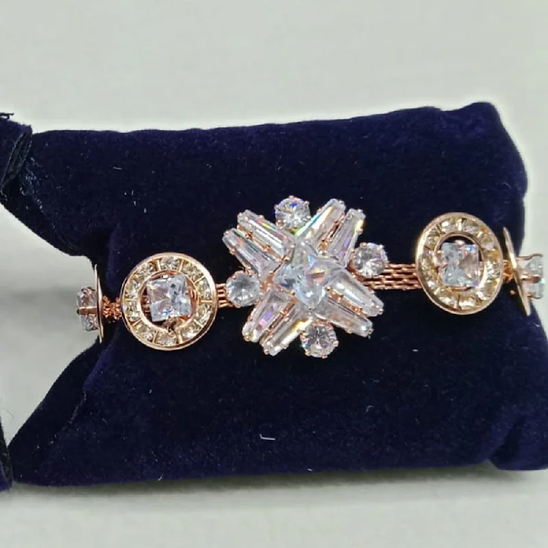 Elegant Jewelry Pieces At Unbelievable Prices Tip Top Jewellers Rose Gold Plated Crystal Stone Bracelet