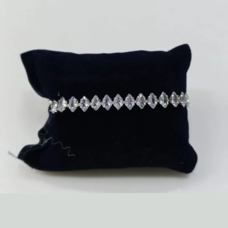 Limited-Time Offer On Elegant Jewelry Pieces Tip Top Jewellers Silver Plated Crystal Stone Bracelet