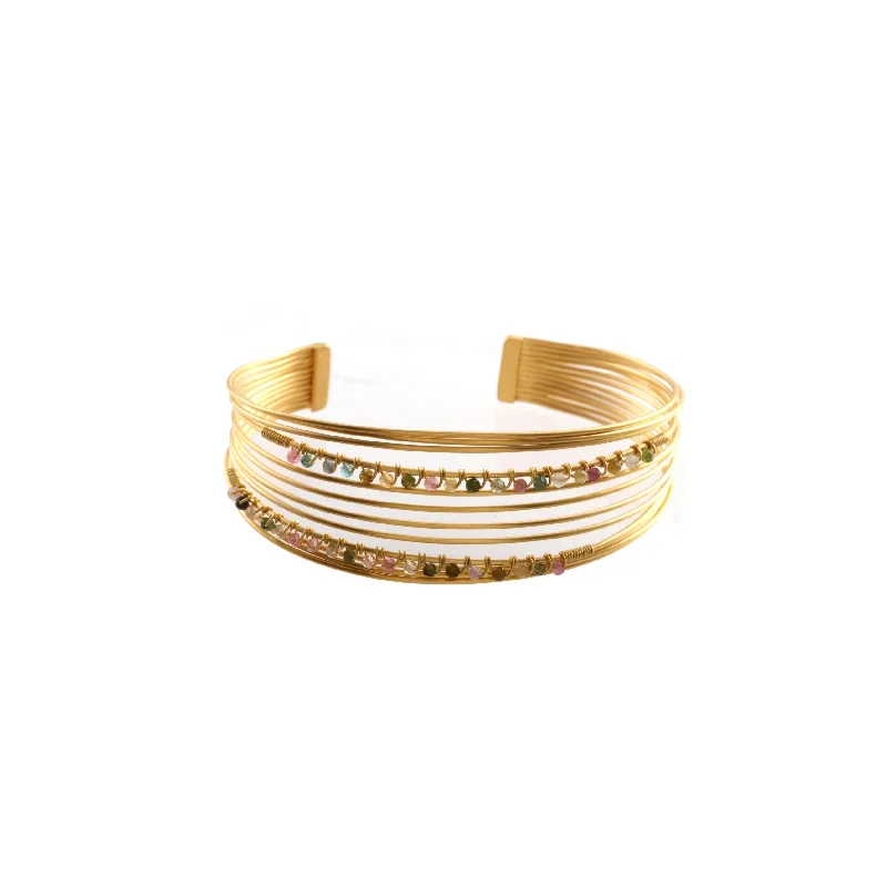 Fashion-Forward Jewelry At Exclusive Discounts Tourmaline Gold Wire Layers