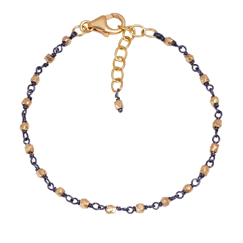 Elevate Your Outfit With Discounted Statement Jewelry TwoTone Gold Bead Bracelet