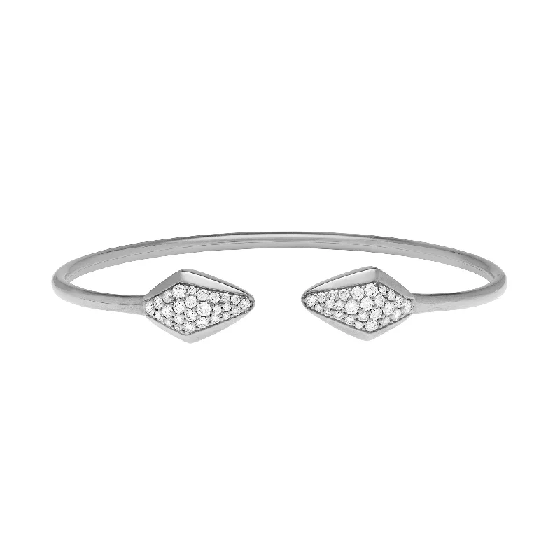 Timeless Beauty, Unbeatable Deals – Jewelry Sale On Viv Open Flexible Cuff in White Gold Timeless Beauty, Unbeatable Deals – Jewelry Sale On Viv Open Flexible Cuff in White Gold