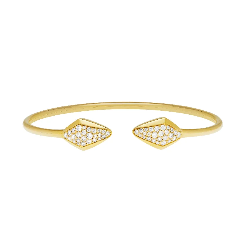Bestselling Jewelry At Special Promotional Rates Viv Open Flexible Cuff in Yellow Gold Bestselling Jewelry At Special Promotional Rates Viv Open Flexible Cuff in Yellow Gold