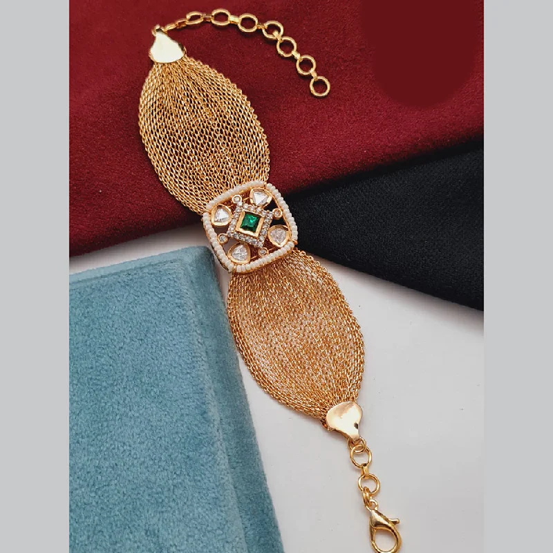 Jewelry Clearance Event – Stock Up Before It's Over Vivah Creations Rose Gold Plated Kundan Adjustable Bracelet Jewelry Clearance Event – Stock Up Before It's Over Vivah Creations Rose Gold Plated Kundan Adjustable Bracelet