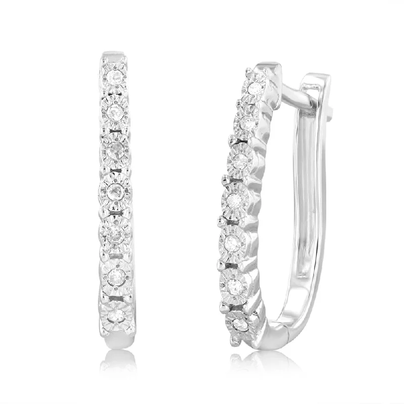 Limited-Time Jewelry Sale – Don't Miss These Deals 1/10 Carat Diamond Hoop in Sterling Silver