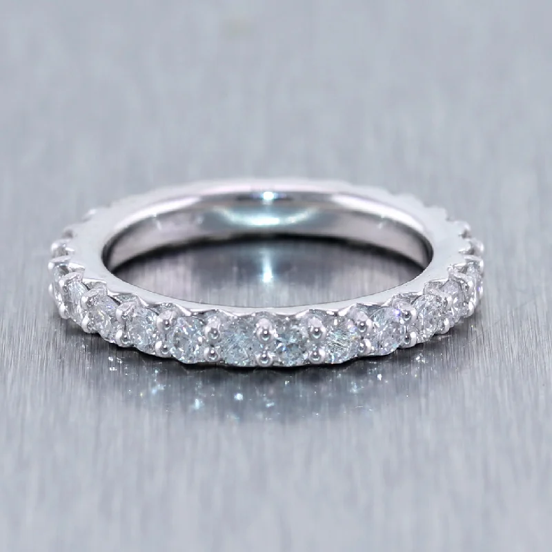 Shine Bright With Our Special Jewelry Promotions 14k White Gold 1.00ctw Diamond Eternity Wedding Band Ring Shine Bright With Our Special Jewelry Promotions 14k White Gold 1.00ctw Diamond Eternity Wedding Band Ring
