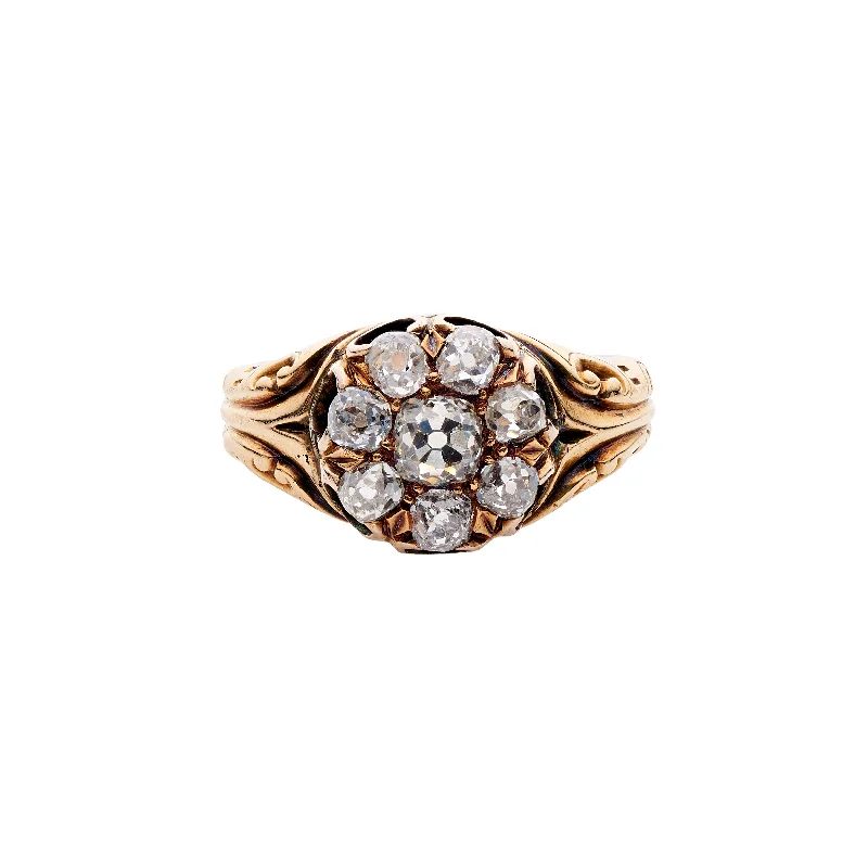 Unique Jewelry For Less – Shop The Sale Now Antique Victorian 18k Old Mine-Cut Diamond Cluster Ring- 1.75ctw Unique Jewelry For Less – Shop The Sale Now Antique Victorian 18k Old Mine-Cut Diamond Cluster Ring- 1.75ctw