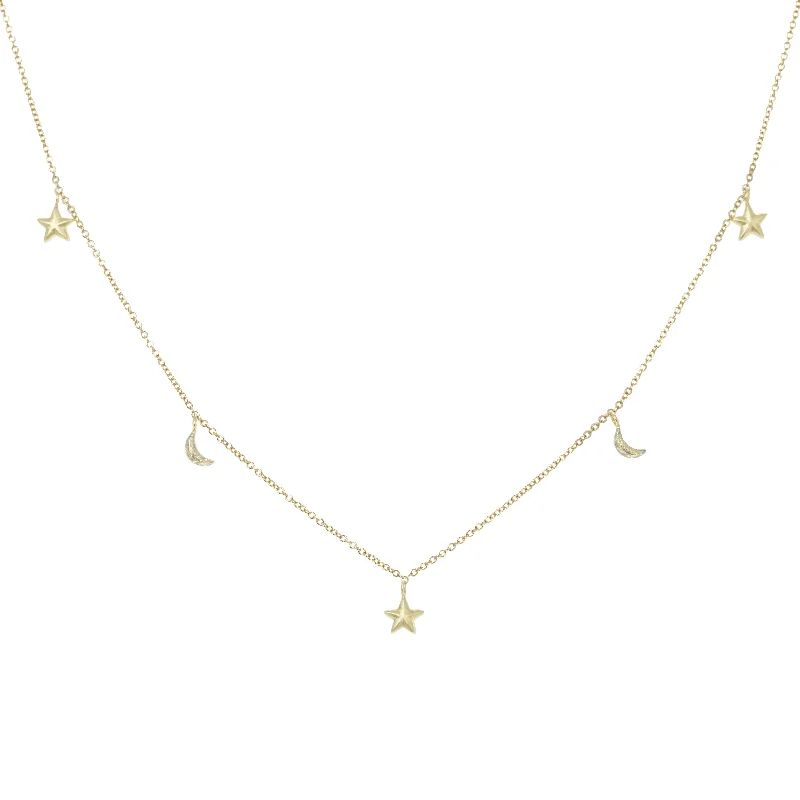 Unmissable Discounts On Timeless Jewelry Pieces Celestial Station Necklace - 22ky Gold, 18ky Gold + Oxidized Silver Unmissable Discounts On Timeless Jewelry Pieces Celestial Station Necklace - 22ky Gold, 18ky Gold + Oxidized Silver