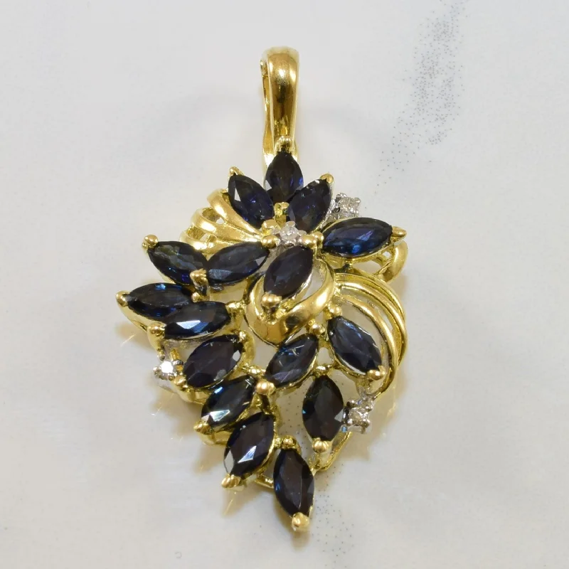 Luxury Jewelry Without The Luxury Price Tag Floral Sapphire Swirl Pendant | 0.03ctw, 2.40ctw |