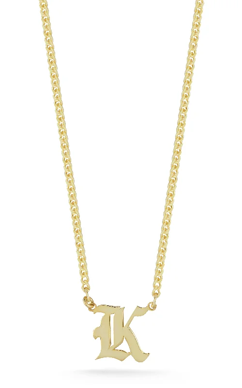 Shop Signature Jewelry Styles At Exclusive Prices Cuban Gothic Initial Necklace