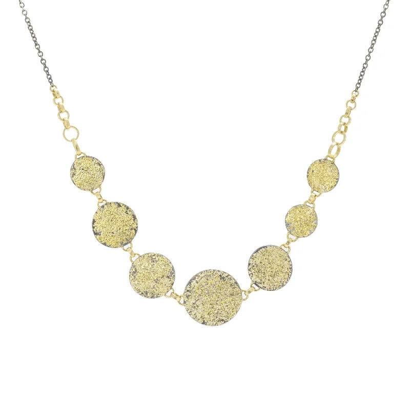 Discounted Luxury Jewelry – Shine Without The Splurge Dusted Statement Necklace - 22ky Gold, 18ky Gold + Oxidized Silver Discounted Luxury Jewelry – Shine Without The Splurge Dusted Statement Necklace - 22ky Gold, 18ky Gold + Oxidized Silver