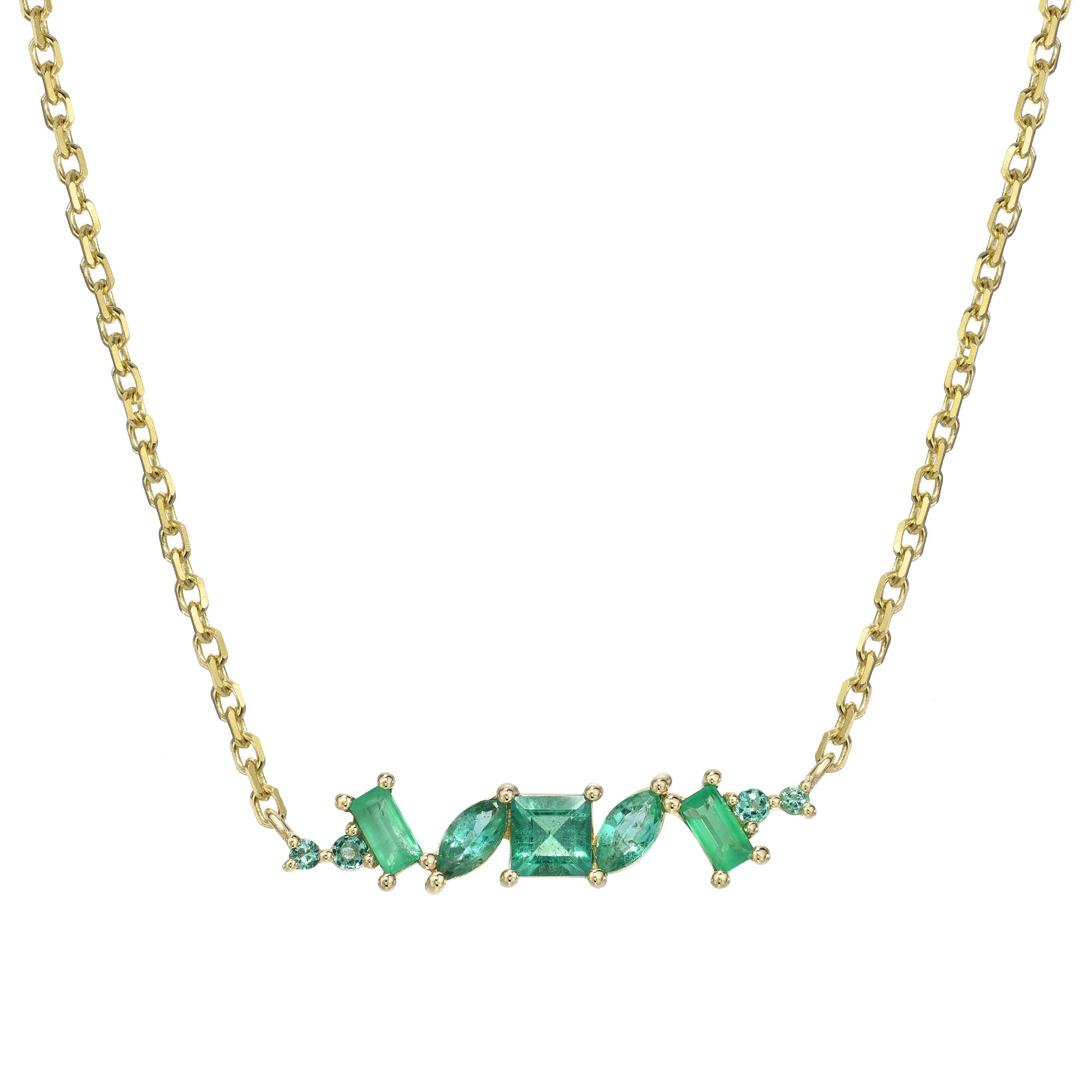 Unbeatable Offers On Luxury And Everyday Jewelry Emerald Chaos Necklace - 18k Gold + Emeralds Unbeatable Offers On Luxury And Everyday Jewelry Emerald Chaos Necklace - 18k Gold + Emeralds