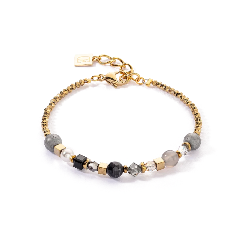 Exclusive Online Discounts On Stylish Jewelry Festive Spheres bracelet gold-graphite