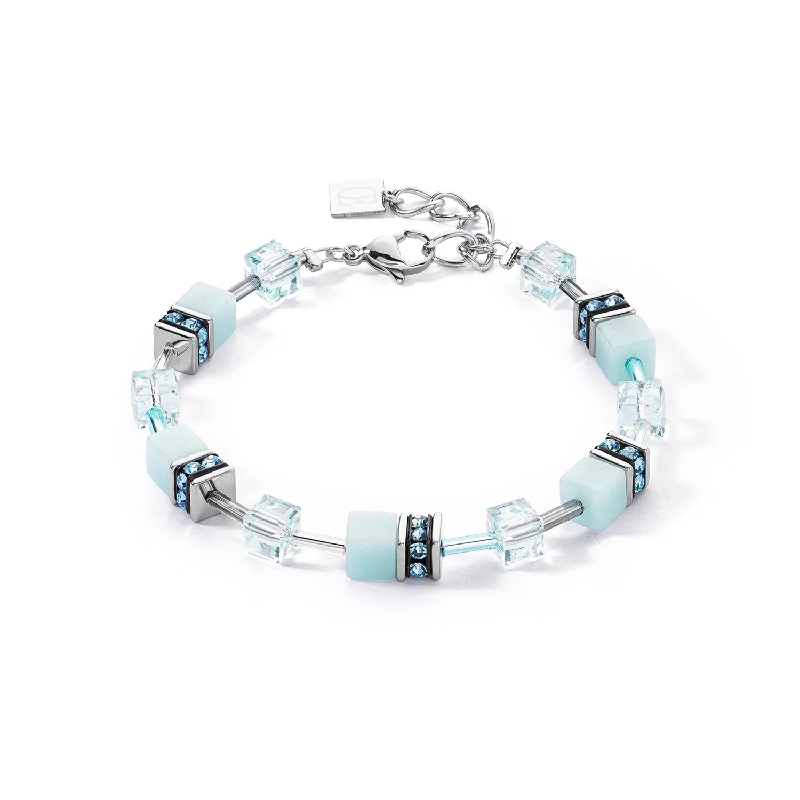 Shop Modern Jewelry Collections With Exclusive Discounts GeoCUBE® Iconic Mono Gold bracelet ice blue