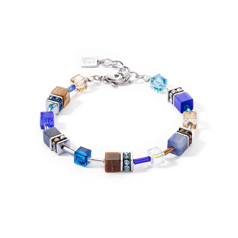 Handcrafted Jewelry Sale – Unique Designs At Low Prices GeoCUBE® Iconic Precious bracelet blue-brown