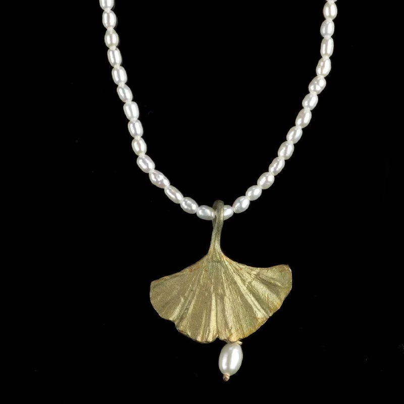 Buy More, Save More – Special Jewelry Discounts Ginkgo Pendant - Pearl Drop