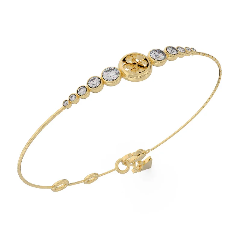 Limited-Stock Jewelry Sale – Shop Before It's Gone Guess Stainless Steel Gold Plated 4G Crystals Bracelet