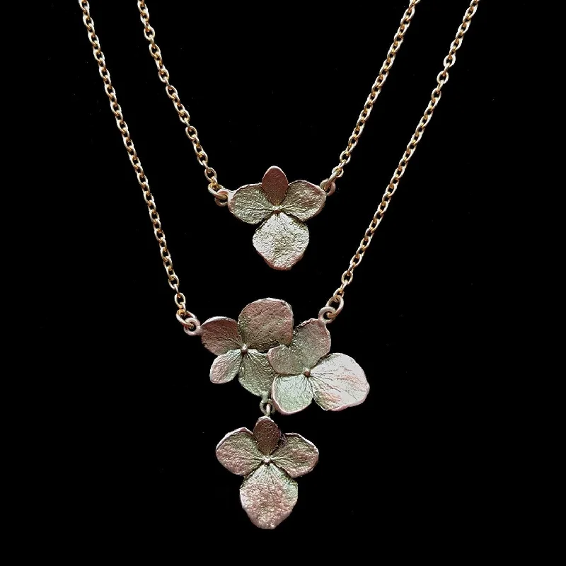 Trendy And Classic Jewelry Now At Reduced Prices Hydrangea Pendant - Double Layer