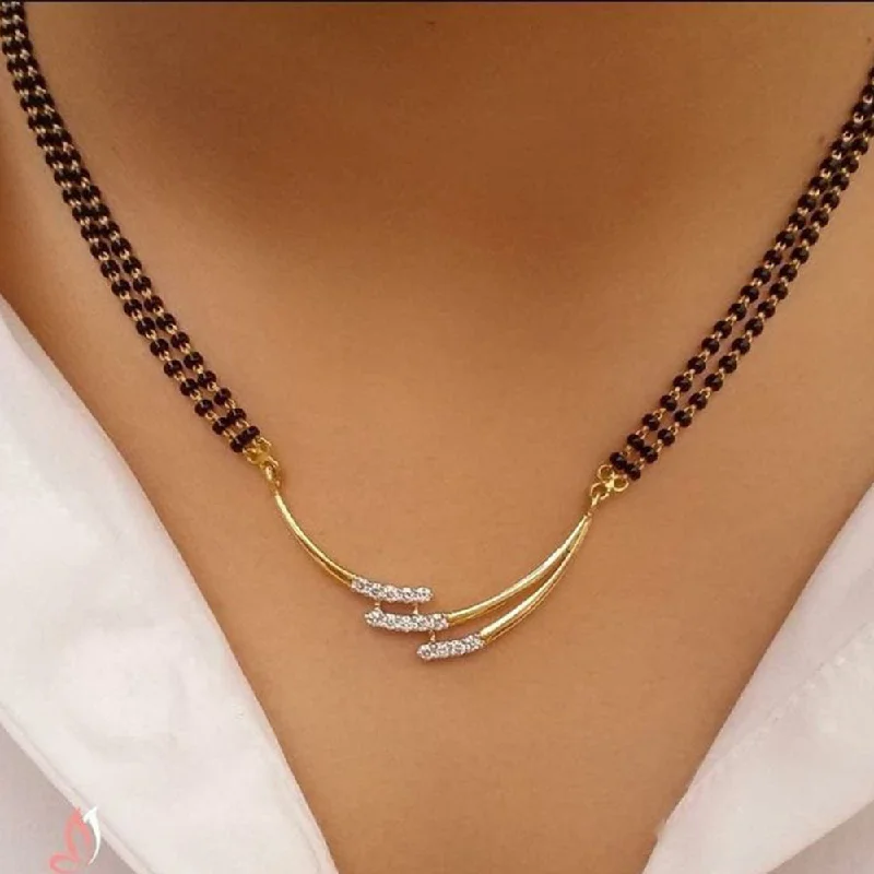 The Perfect Accessory For Less – Jewelry Sale Live Lalita Creation Gold Plated Austrian Stone Mangalsutra