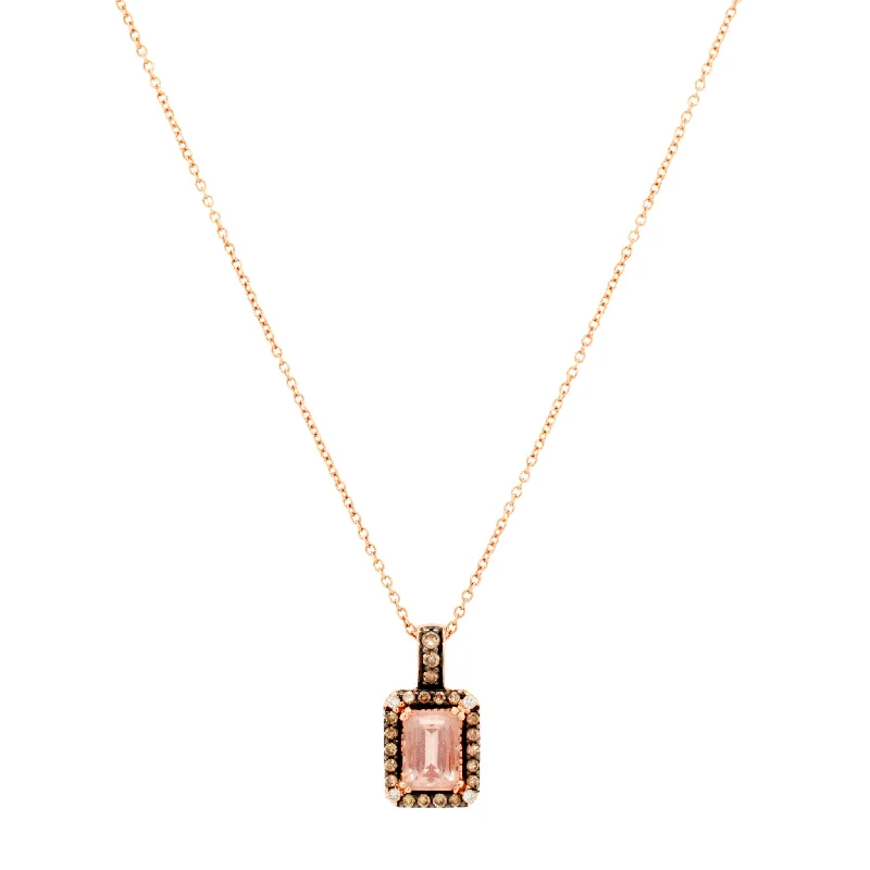 Jewelry Clearance Event – Last Chance For Stunning Deals Le Vian Peach Morganite Rectangle Pendant - 14k Rose Gold Necklace - 18" Jewelry Clearance Event – Last Chance For Stunning Deals Le Vian Peach Morganite Rectangle Pendant - 14k Rose Gold Necklace - 18"
