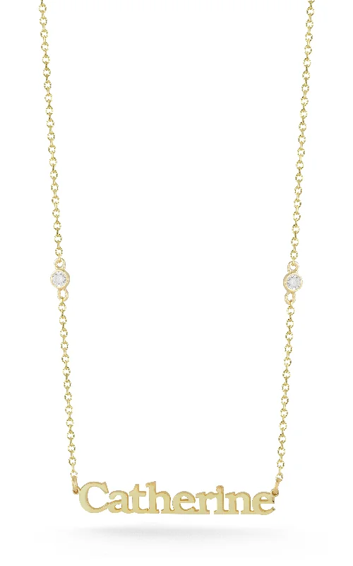 Premium Diamond Jewelry At Once-In-A-Lifetime Discounts Lowercase Nameplate Necklace Premium Diamond Jewelry At Once-In-A-Lifetime Discounts Lowercase Nameplate Necklace