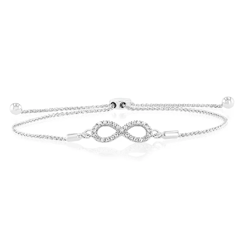 Luxury Jewelry Clearance – Shop Premium Styles Now Luminesce Lab Grown Diamond Infinity Silver Bracelet