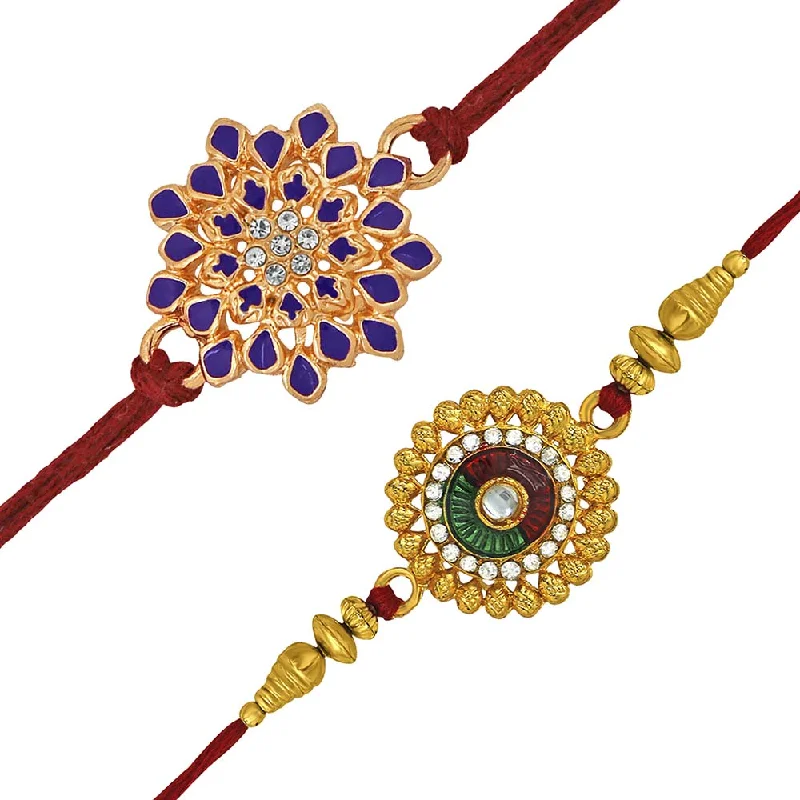 Unlock Unbeatable Jewelry Deals Before They’Re Gone Mahi Combo of Floral Rakhis for Men (RCO1105350M)