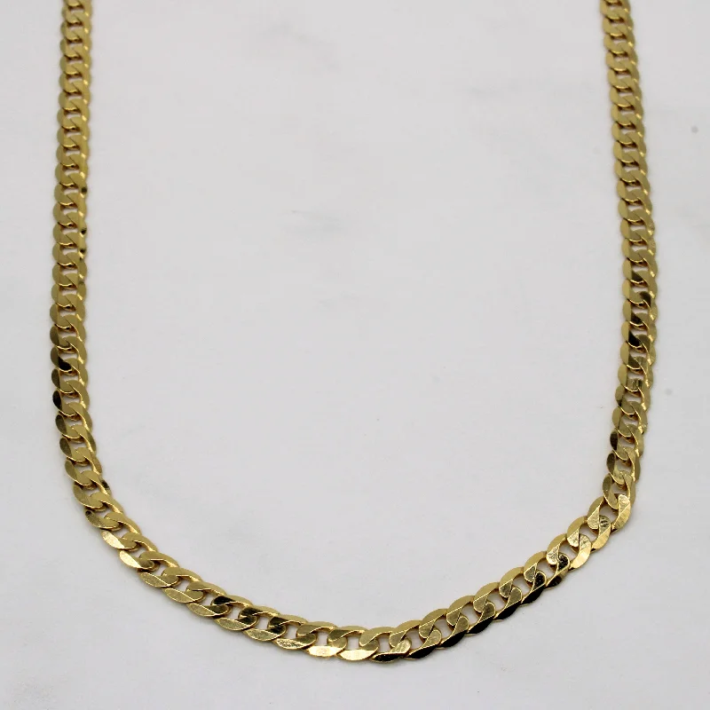 Handcrafted Beauty At Affordable Prices 10k Yellow Gold Curb Chain | 22" |