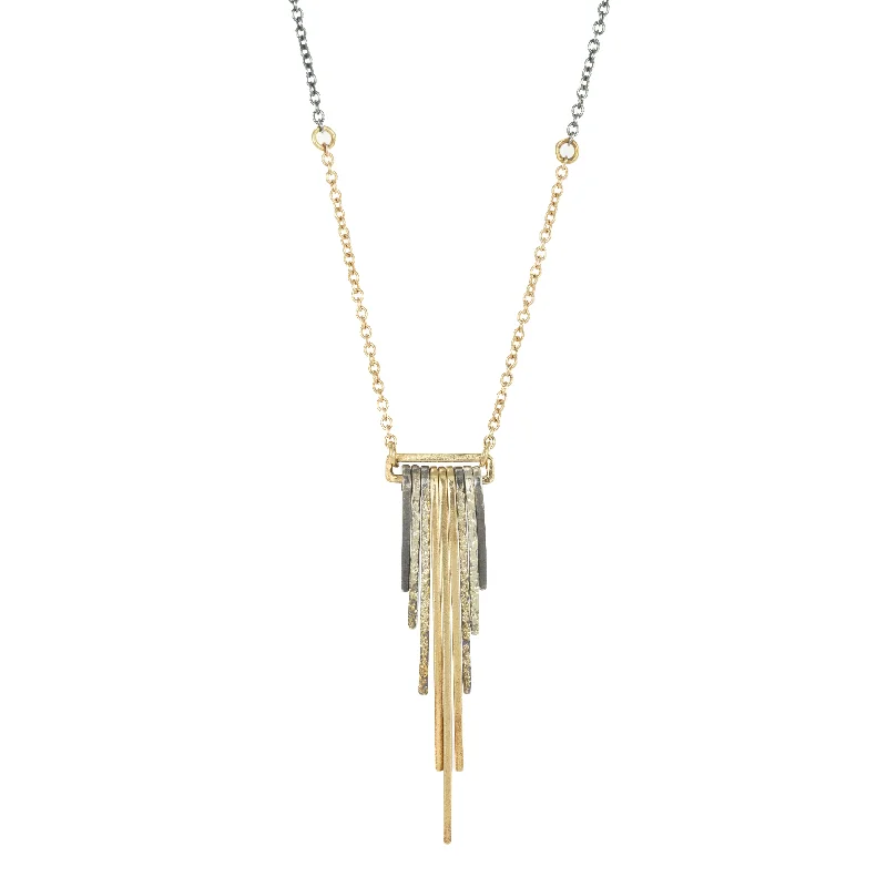 Premium Jewelry At Promotional Prices – Shine Today Mini Decidedly Deco Necklace - 22k/18k Gold, Oxidized Silver Premium Jewelry At Promotional Prices – Shine Today Mini Decidedly Deco Necklace - 22k/18k Gold, Oxidized Silver