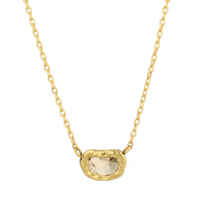 Trendy Minimalist Jewelry For Everyday Wear Mirage Solo Pendant - 14k Gold + Diamond Trendy Minimalist Jewelry For Everyday Wear Mirage Solo Pendant - 14k Gold + Diamond