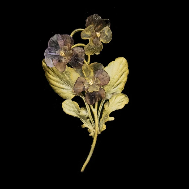 Breathtaking Jewelry At Limited-Time Savings Pansies Brooch - Three Flowers