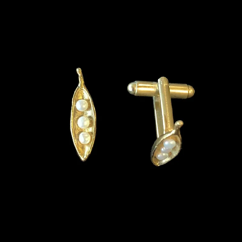 Elevate Your Outfit With Discounted Statement Jewelry Pea Pod Cufflinks