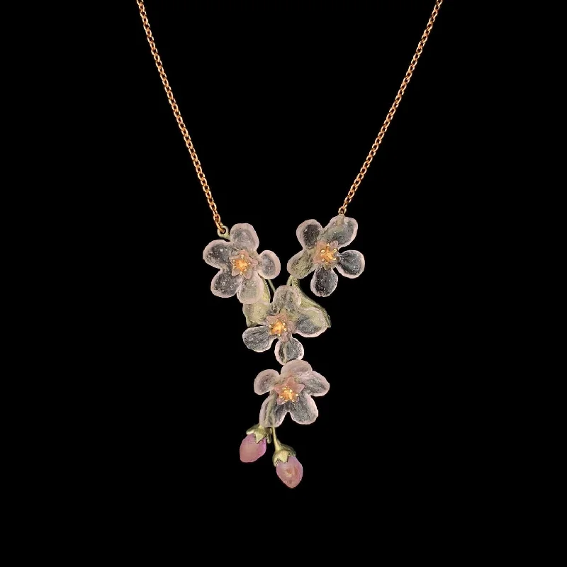 Dazzle In Elegance With Our Biggest Jewelry Sale Peach Blossom Necklace - Flowers