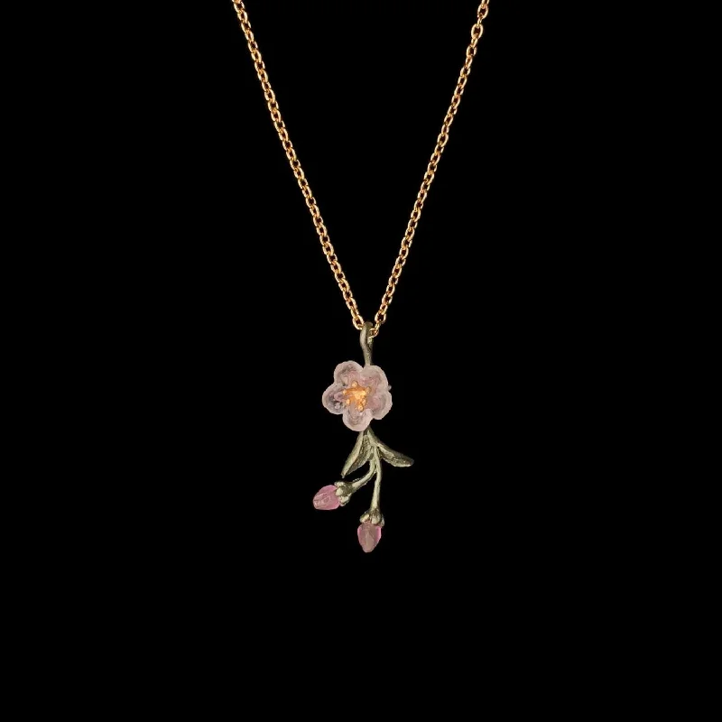 Accessorize For Less – Luxury Jewelry At Affordable Prices Peach Blossom Pendant - Dainty Flower