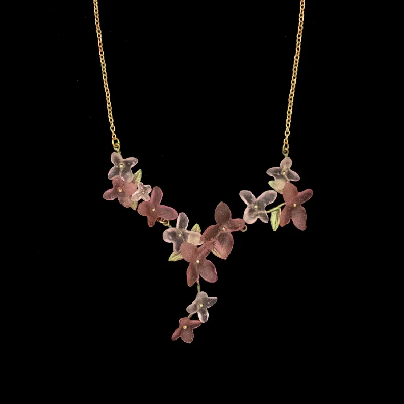 Your Perfect Accessory At The Perfect Price Pink Hydrangea Necklace