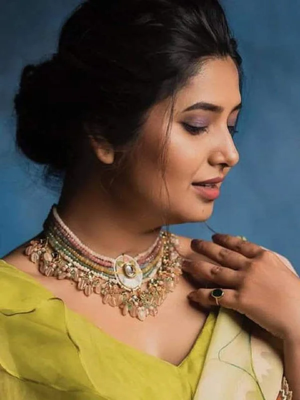 Accessorize For Less – Luxury Jewelry At Affordable Prices Rubans Luxury 24K Gold-Plated & White Kundan Studded Enameled Jewellery Set Accessorize For Less – Luxury Jewelry At Affordable Prices Rubans Luxury 24K Gold-Plated & White Kundan Studded Enameled Jewellery Set