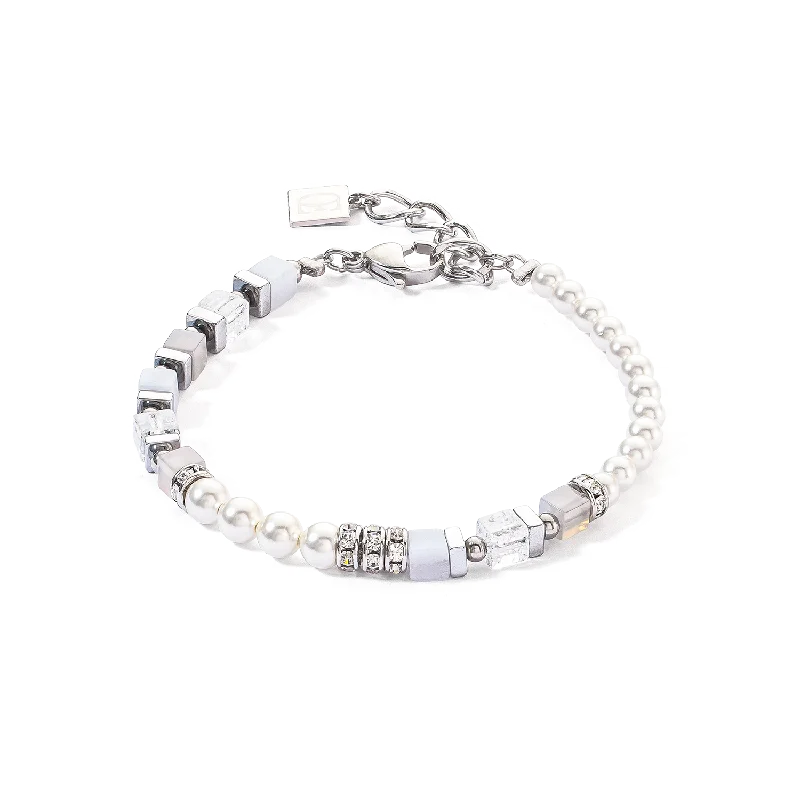 Shop Trending Jewelry With Exclusive Savings Precious Fusion Offset bracelet silver-ice blue