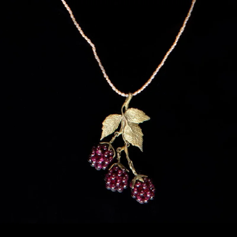 Versatile Layering Jewelry For Effortless Chic Raspberry Pendant - Cluster