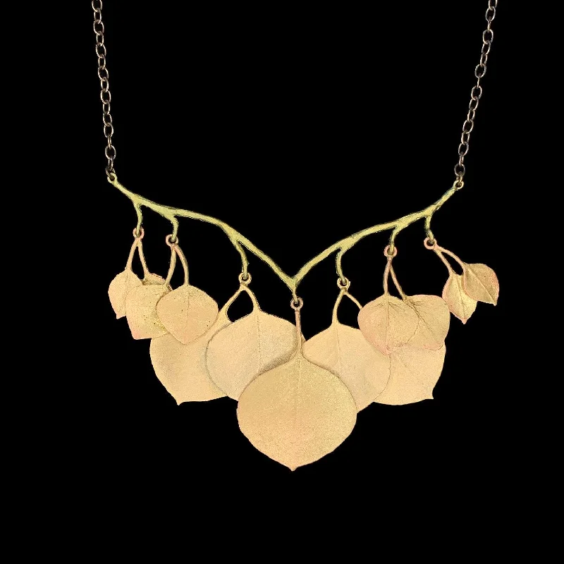 Shop Dazzling Jewelry With Special Promotional Discounts Round Leaf Eucalyptus Necklace - Branch