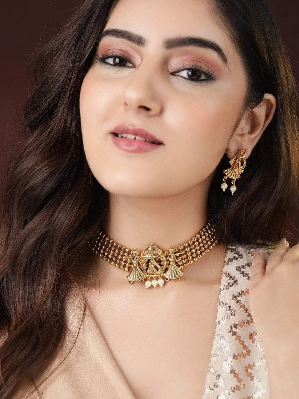 Best Jewelry Sale – Shop Exclusive Designs Now Rubans 24K Gold Plated Handcrafted Beads Bed Necklace Set Best Jewelry Sale – Shop Exclusive Designs Now Rubans 24K Gold Plated Handcrafted Beads Bed Necklace Set