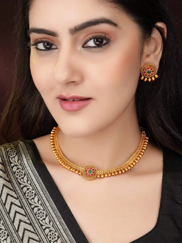 Exclusive Jewelry Markdowns – Limited-Time Offer Rubans 24K Gold Plated Handcrafted Collar Neckline Necklace Set Exclusive Jewelry Markdowns – Limited-Time Offer Rubans 24K Gold Plated Handcrafted Collar Neckline Necklace Set