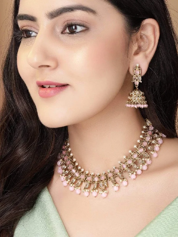 High-Quality Jewelry At A Fraction Of The Cost Rubans Gold Plated Beaded Necklace Set High-Quality Jewelry At A Fraction Of The Cost Rubans Gold Plated Beaded Necklace Set