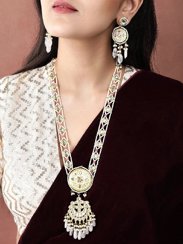 Breathtaking Jewelry At Limited-Time Savings Rubans Gold Plated Handcrafted Beaded Kundan Studded Multicolour Necklace Set Breathtaking Jewelry At Limited-Time Savings Rubans Gold Plated Handcrafted Beaded Kundan Studded Multicolour Necklace Set
