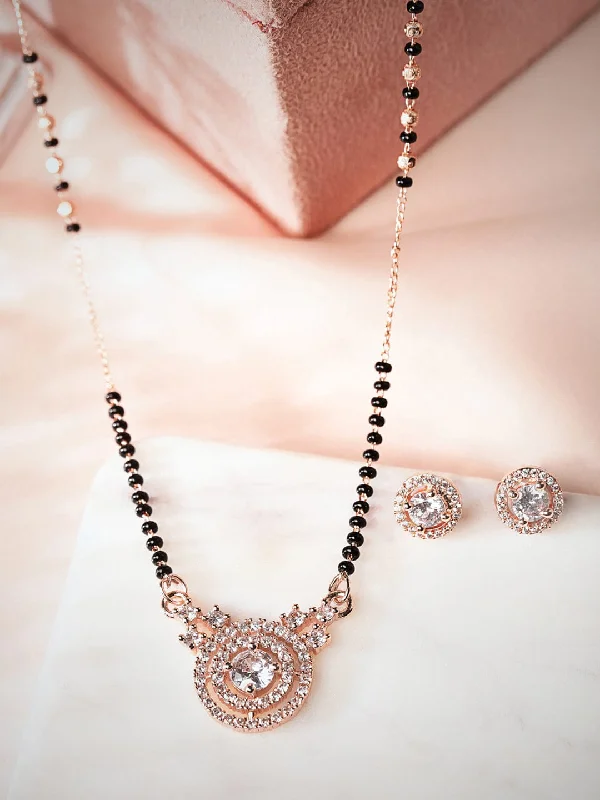 Huge Savings On Timeless Jewelry Collections Rubans Silver Plated Black and White Beads Mangalsutra Set Huge Savings On Timeless Jewelry Collections Rubans Silver Plated Black and White Beads Mangalsutra Set