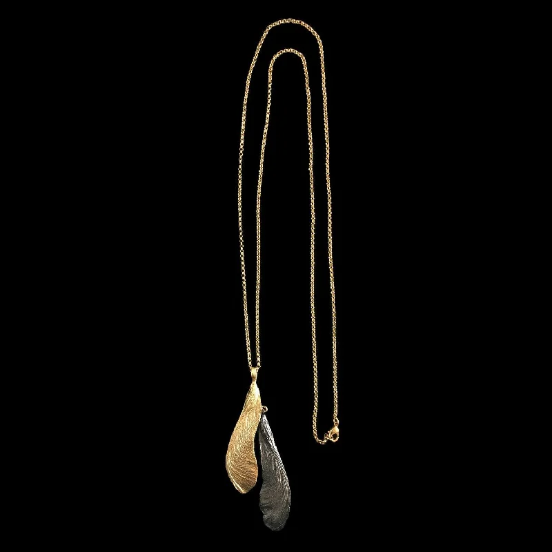 Holiday Jewelry Sale – Perfect Gifts At The Best Prices Samara Necklace - 36" Long Two Tone Double Gunmetal/Gold