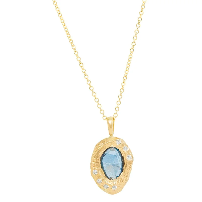 Jewelry Clearance Event – Last Chance For Stunning Deals Small Blue Sapphire and Diamond Necklace - 18k Gold Jewelry Clearance Event – Last Chance For Stunning Deals Small Blue Sapphire and Diamond Necklace - 18k Gold